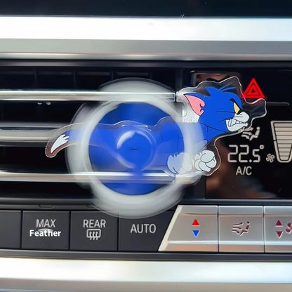 Tom and Jerry Cartoon Peripheral Car Air Outlet Decoration Air Conditioner Acrylic Clip Rotating Toy